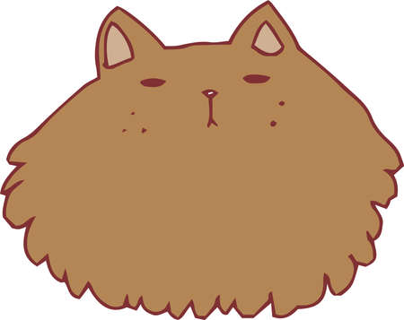 This is an illustration of a handwritten cute cat.のイラスト素材