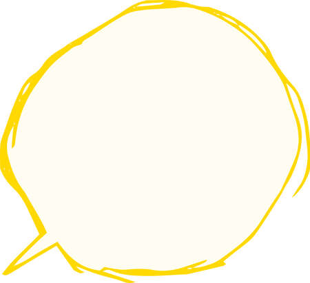 This is a rough sketch of a comic balloon.のイラスト素材