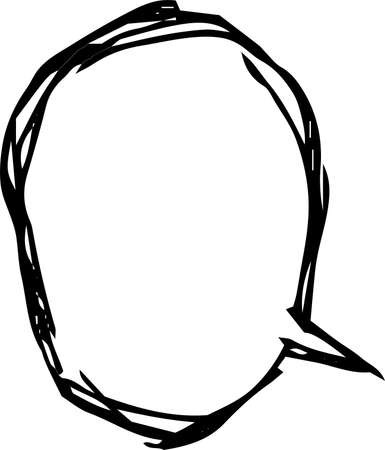 This is a rough sketch of a comic balloon.のイラスト素材