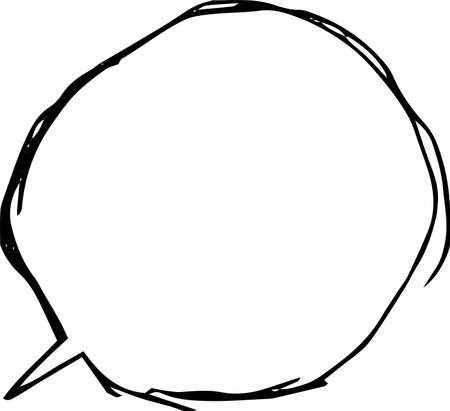 This is a rough sketch of a comic balloon.のイラスト素材
