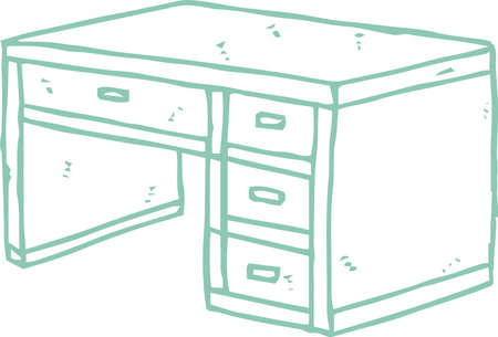 This is a rough sketch of the desk.のイラスト素材