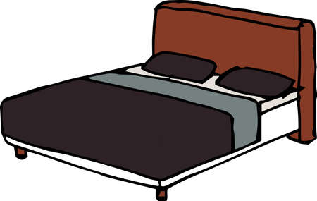 This is a rough sketch of the bed.のイラスト素材