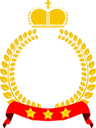 This is the Illustration of a luxurious laurel to honor.のイラスト素材