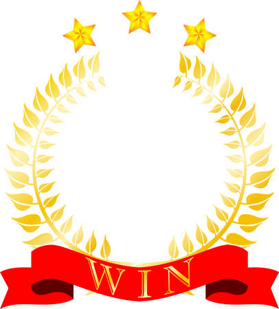 This is an illustration of a victory three-star laurel.のイラスト素材