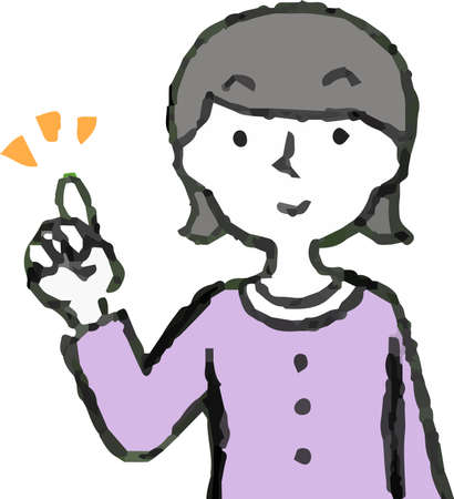 This is a illustration of Pop Illustration of a woman wearing a dress face and pose.のイラスト素材