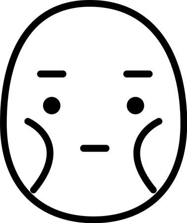 This is a illustration of Thin man emoticon icon setのイラスト素材