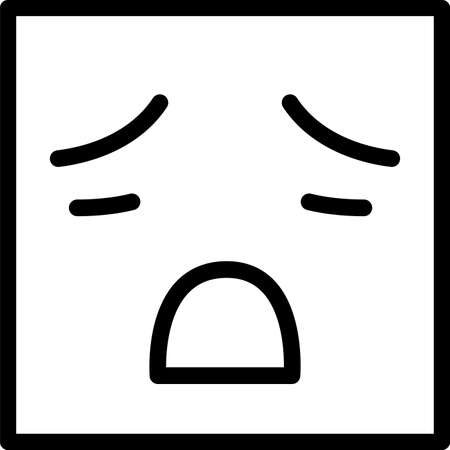 This is a illustration of Square emoticon iconのイラスト素材