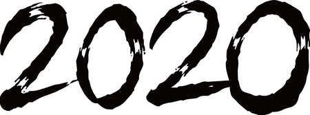 This is a illustration of Handwritten 2020 character illustrationのイラスト素材