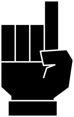 This is a illustration of a cute Squared hand signのイラスト素材