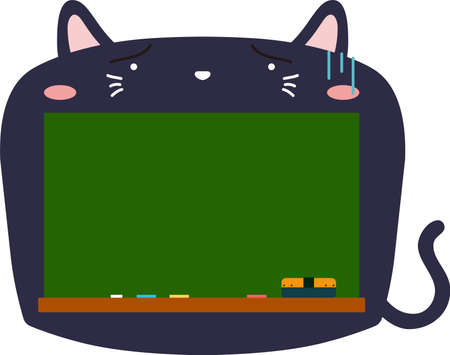 This is a illustration of Cute Cat blackboardのイラスト素材