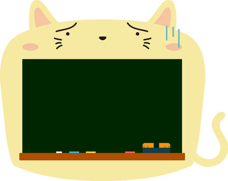 This is a illustration of Cute Cat blackboardのイラスト素材