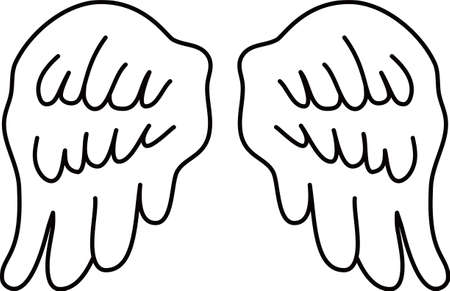 This is a illustration of Cute Angel wings のイラスト素材