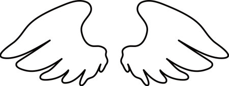 This is a illustration of Cute Angel wings のイラスト素材