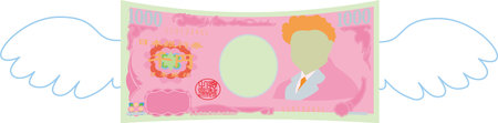 This is a illustration of Feathered Deformed Japan's 1000 yen note 