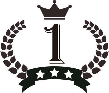 This is a illustration of Wide Round frame of laurel and crown and Ribbonのイラスト素材
