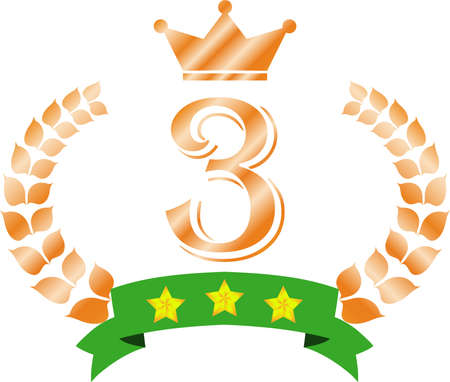 This is a illustration of Wide Round frame of laurel and crown and Ribbonのイラスト素材