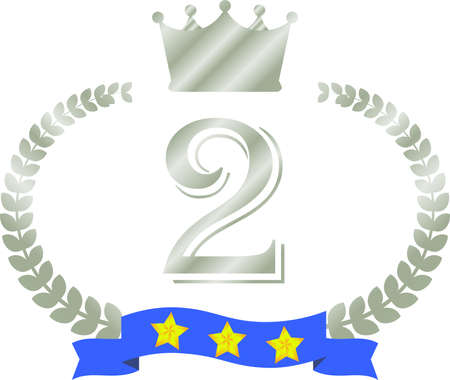 This is a illustration of Wide Round frame of laurel and crown and Ribbonのイラスト素材