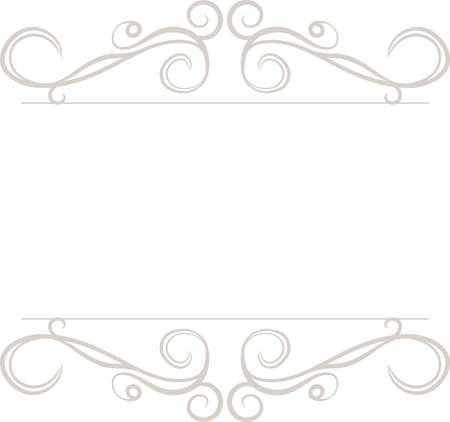 This is a illustration of Top and bottom antique pattern frame のイラスト素材