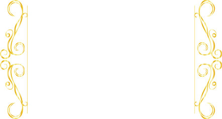 This is a illustration of Left and right antique pattern frame のイラスト素材