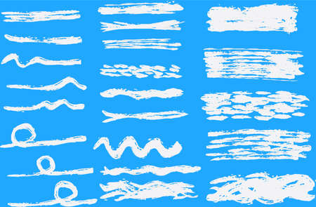 This is a illustration of Variation of handwritten horizontal linesのイラスト素材