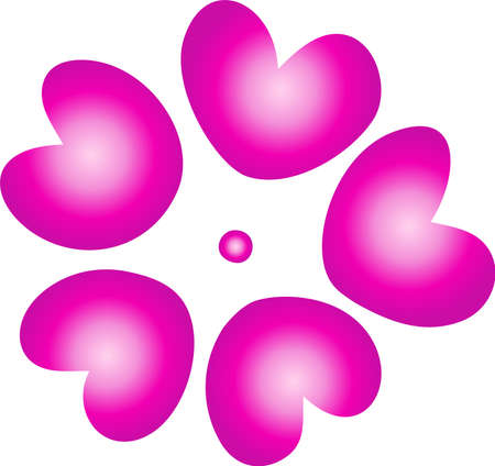 This is a illustration of Hand-painted simple flower shape variationのイラスト素材