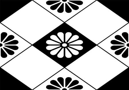 This is a illustration of Chrysanthemum crest Japanese style patternのイラスト素材