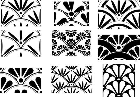 This is a illustration of Circular Chrysanthemum japanese pattern のイラスト素材