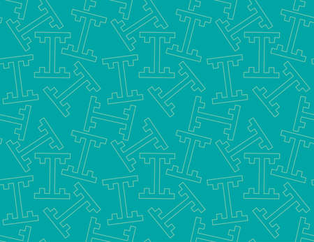 This is a illustration of Seamless Japanese pattern combining T-shaped figuresのイラスト素材