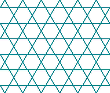 Pentagram seamless Japanese patternのイラスト素材