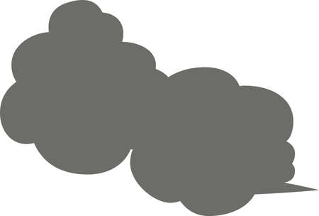 This is a illustration of Cute cartoon cloud speech bubble connected sidewaysのイラスト素材