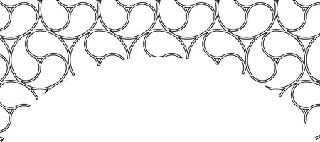 This is a illustration of Monochrome Japanese style Tomoe pattern background materialのイラスト素材