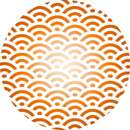 This is a illustration of Gorgeous Japanese style Qinghai wave background materialのイラスト素材
