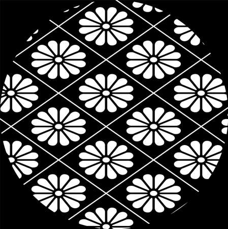 This is a illustration of Japanese style chrysanthemum crest background materialのイラスト素材