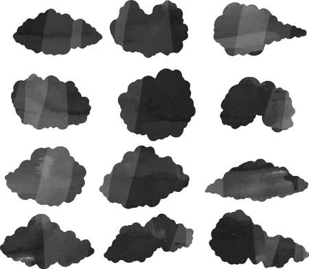 This is a illustration of Watercolor Japanese cloudsのイラスト素材