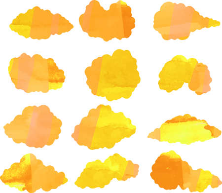 This is a illustration of Watercolor Japanese cloudsのイラスト素材