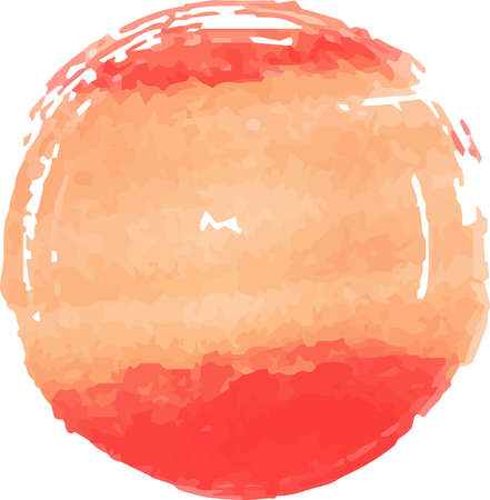 This is a illustration of Warm Watercolor Circle drawn with a brushletのイラスト素材