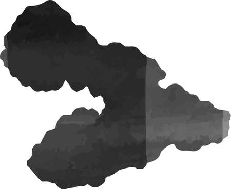 This is a illustration of Black Watercolor Japanese clouds connected to each otherのイラスト素材