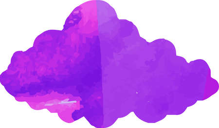This is a illustration of Purple Watercolor Japanese cloudのイラスト素材