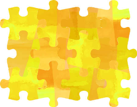 This is a illustration of Watercolor Puzzleのイラスト素材
