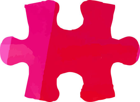 This is a illustration of Watercolor Puzzleのイラスト素材
