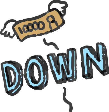 This is a illustration of Illustration showing the stock market crashのイラスト素材