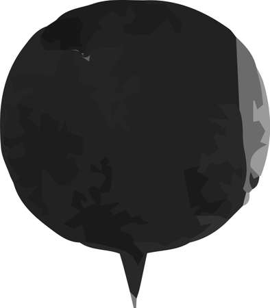 This is a illustration of Monochrome Watercolor-like  Cartoon speech balloonのイラスト素材