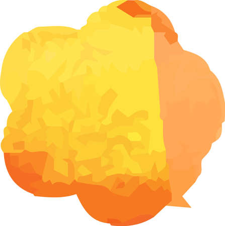 This is a illustration of Warm Watercolor-like  Cartoon speech balloonのイラスト素材