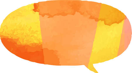 This is a illustration of Warm Watercolor-like  Cartoon speech balloonのイラスト素材