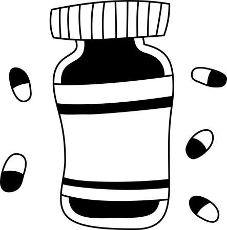 This is a illustration of Monochrome virus preventive vaccineのイラスト素材