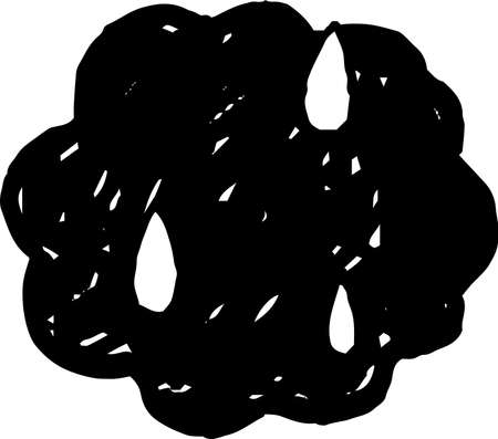 This is a illustration of Blue Cartoon symbol when disappointedのイラスト素材