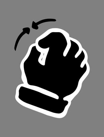 This is a illustration of Touch gesture set drawn with a penのイラスト素材