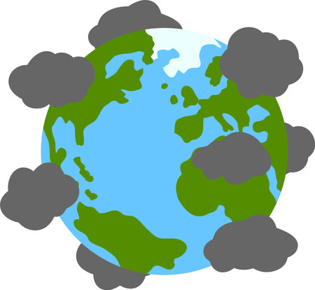 This is a illustration of Environmentally polluted earthのイラスト素材