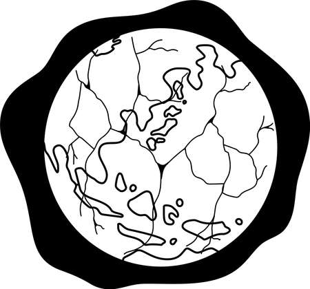 This is a illustration of Environmentally polluted earthのイラスト素材