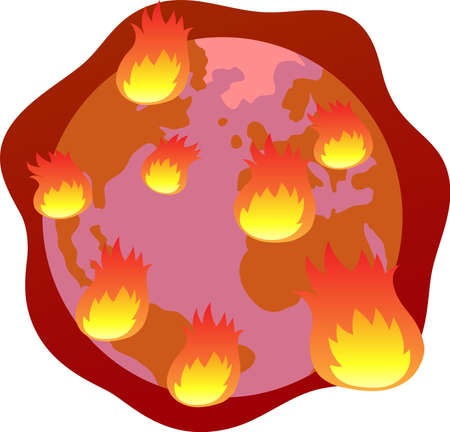 This is a illustration of a Global warmingのイラスト素材